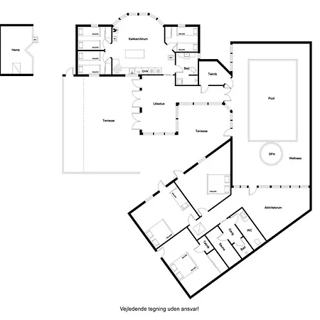Large With Pool And In The Middle Of Town, Close To The North Sea,